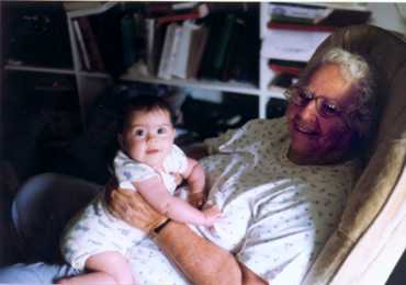 Ivy at 6 months, with Grandma Peg